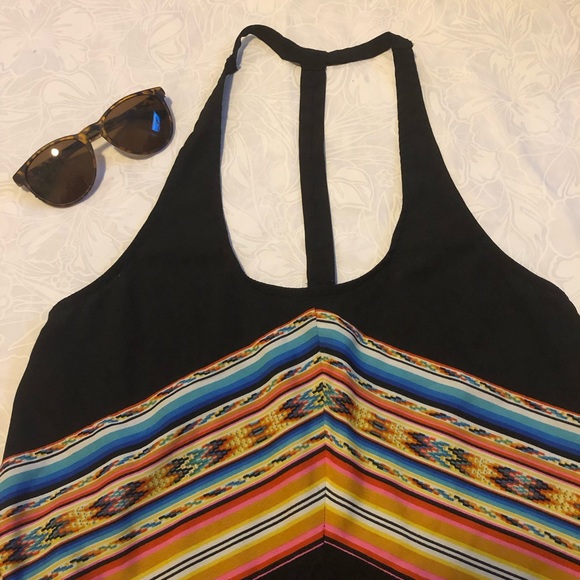 Rip Curl - Black Dress w/ Colorful Chevron Design - Picture 3 of 3